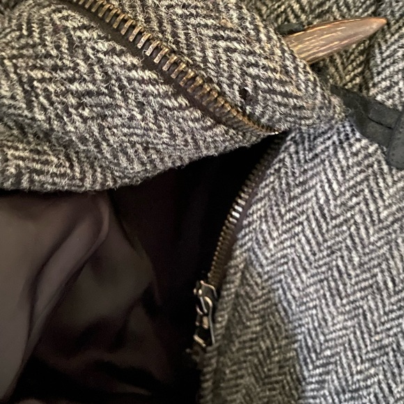 Rag & Bone Harris Tweed Peacoat Toggle and Hoodie Wool Coat Size 6 - Picture 9 of 10